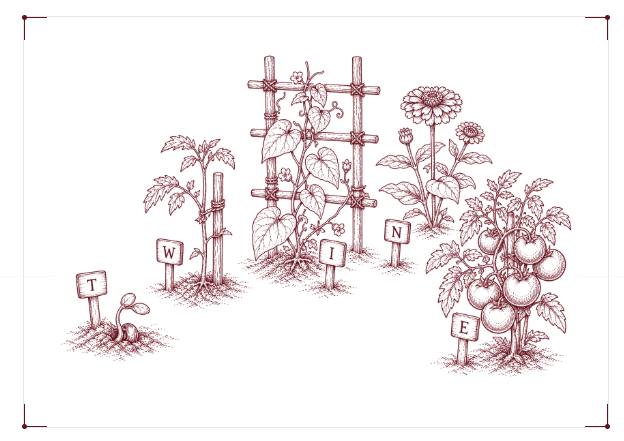 TWINE playbook illustration showing the framework growing in five stages.
